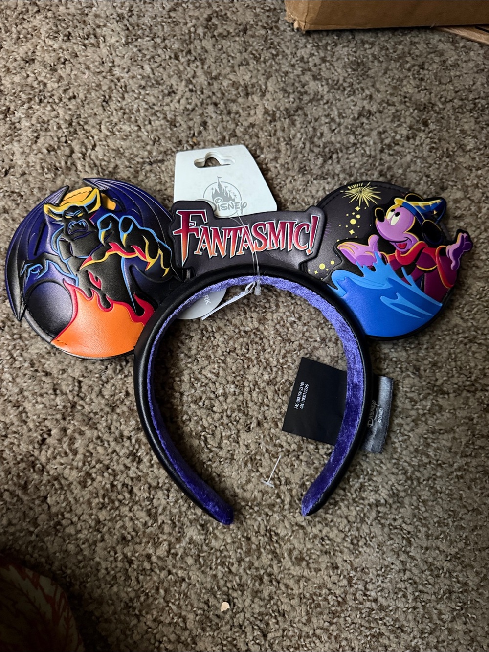 Disney Fantasmic! Purple Mickey Ears Headband